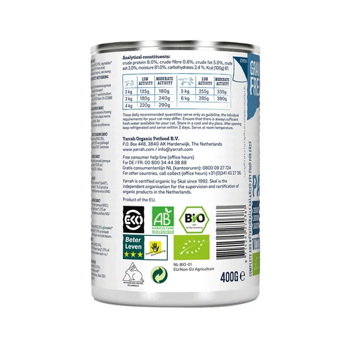 Yarrah - Katzenfutter Paté Fish Mit Spirulina Und Meeresalgen Bio – Bild 3