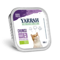 Yarrah - Katzenfutter Bröckchen Huhn & Truthhahn Mit Aloe Vera In SoĂe Bio